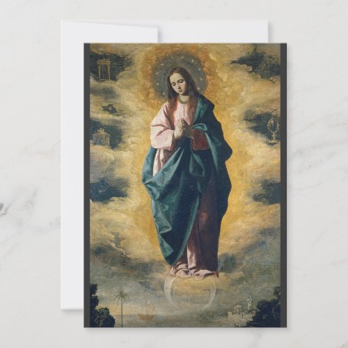 Immaculate Conception by Zurbarn Holiday Card