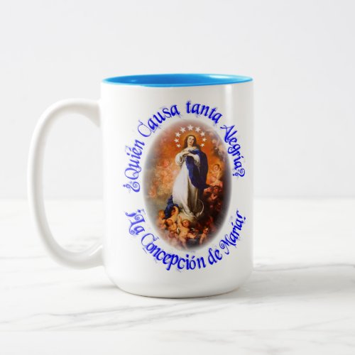 Immaculate Conception Nicaragua Virgin Mary Two_Tone Coffee Mug