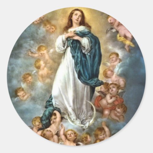 Immaculate Conception of Mary Classic Round Sticker