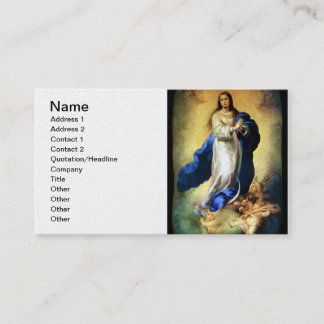 Immaculate Conception of Virgin Mary - Murillo Business Card