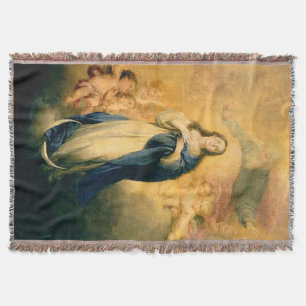 Immaculate Conception Virgin Mary Assumption 02 Throw Blanket