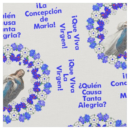 Immaculate Conception Virgin Nicaragua Spanish  Fabric