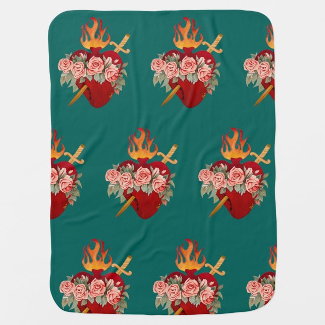 Immaculate Heart Baby Blanket (Front)