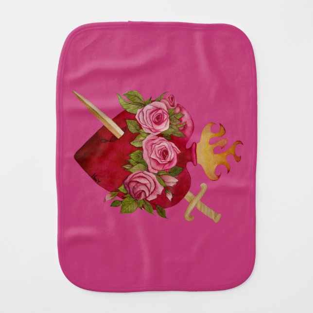 Immaculate Heart Baby Burp Cloth (Front)