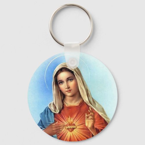 Immaculate Heart Mary Keychain