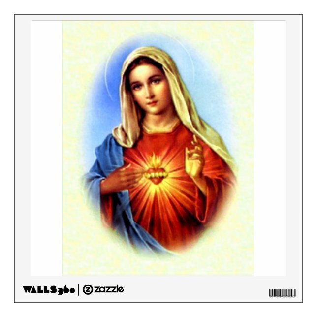 Immaculate Heart of Blessed Virgin Mary Wall Decal (Front)