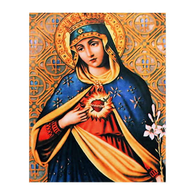 Immaculate Heart of Mary Acrylic Print (Front)