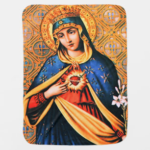 Immaculate Heart of Mary Baby Blanket