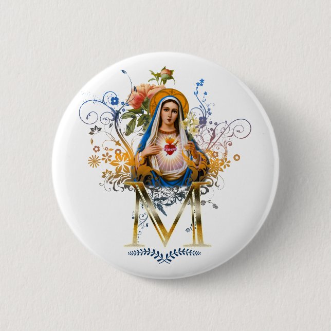 Immaculate Heart of Mary Button (Front)