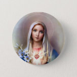 Immaculate Heart Of Mary Button at Zazzle