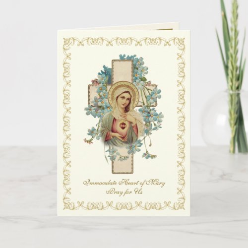 Immaculate Heart of Mary Catholic Religious Card