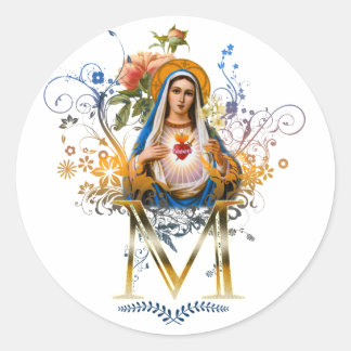 Immaculate Heart of Mary Classic Round Sticker