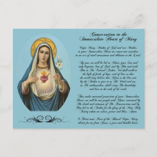 Immaculate Heart of Mary Custom Postcard