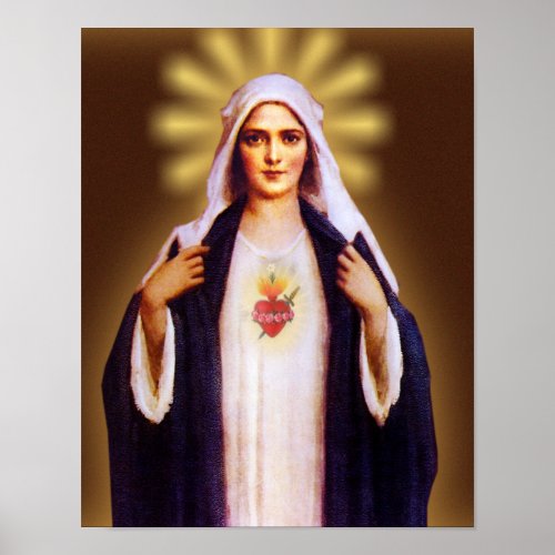 Immaculate Heart of Mary Devotional Image Poster
