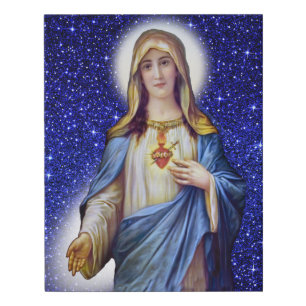 Immaculate Heart of Mary Faux Canvas Print