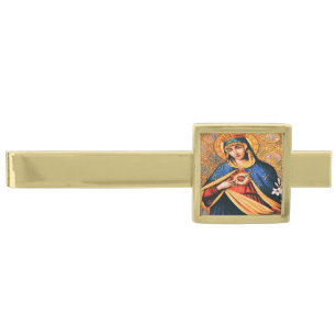 Immaculate Heart of Mary Gold Finish Tie Bar