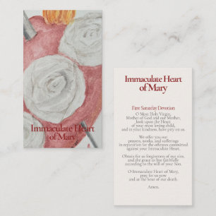 Immaculate Heart of Mary Holy Card - Fatima