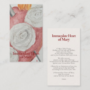 Immaculate Heart of Mary Holy Card - Fatima
