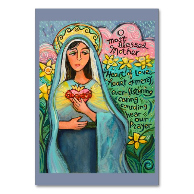 Immaculate Heart of Mary, Memorare Prayer Card (Front)