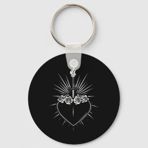 Immaculate Heart Of Mary Men Women Catholic Virgin Keychain