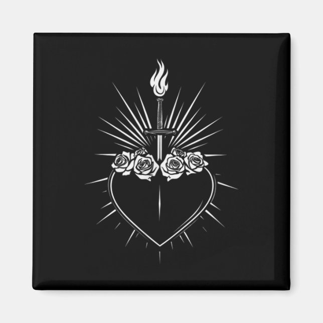 Immaculate Heart Of Mary Men Women Catholic Virgin Magnet (Front)