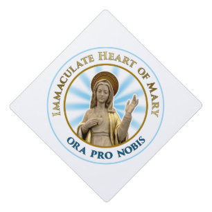 Immaculate Heart of Mary Ora Pro Nobis Graduation Cap Topper