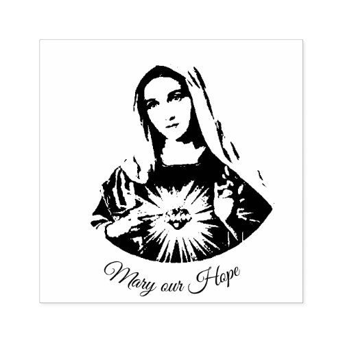 Immaculate Heart of Mary  our Hope Rubber Stamp