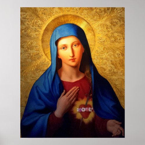 Immaculate Heart of Mary _ Our Lady Virgin Poster