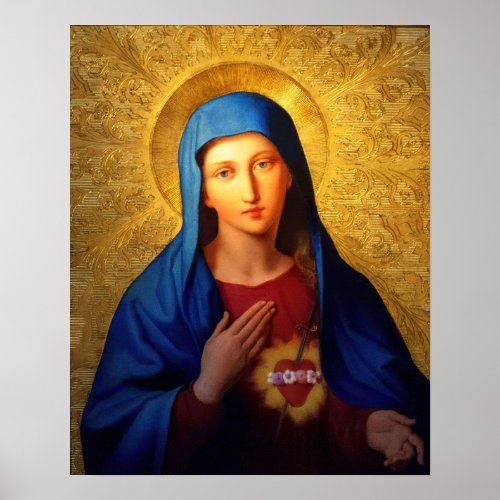 Immaculate Heart of Mary _ Our Lady Virgin Poster