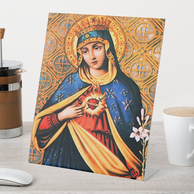 Immaculate Heart of Mary Pedestal Sign (In SItu)