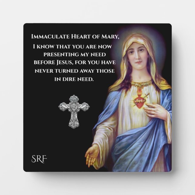 Immaculate Heart of Mary Plaque (Front)