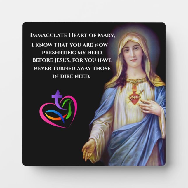 Immaculate Heart of Mary Plaque (Front)