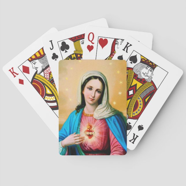 Immaculate Heart of Mary Poker Cards (Back)