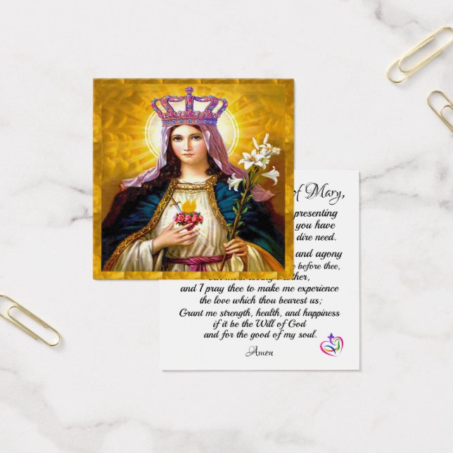 Immaculate Heart of Mary Prayer Card (Office)