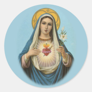 Immaculate Heart of Mary Round Sticker