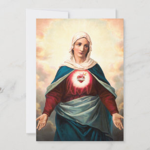 Immaculate Heart Of Mary Sacred Art Invitation