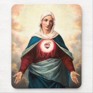 Immaculate Heart Of Mary Sacred Art Mouse Pad