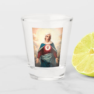 Immaculate Heart Of Mary Sacred Art Shot Glass