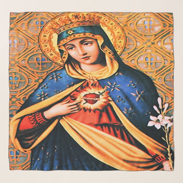 Immaculate Heart of Mary Scarf (Front)