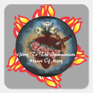 Immaculate Heart Of Mary Square Sticker