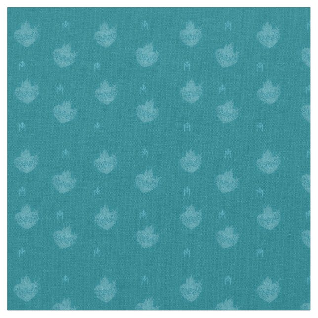 Immaculate Heart of Mary Teal Background Fabric (Close Up)
