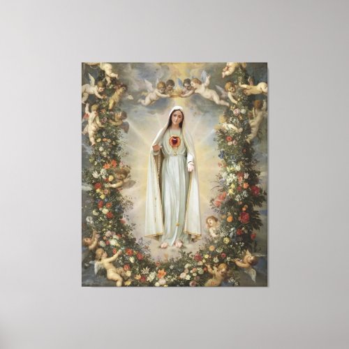 Immaculate Heart of Mary Virgin Mary  Canvas Print