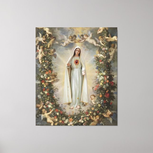 Immaculate Heart of Mary, Virgin Mary  Canvas Print (Front)