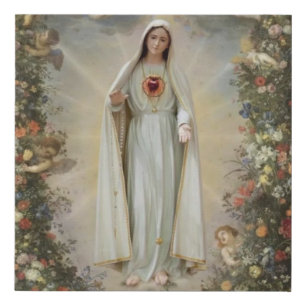 Immaculate Heart of Mary, Virgin Mary  Faux Canvas Print