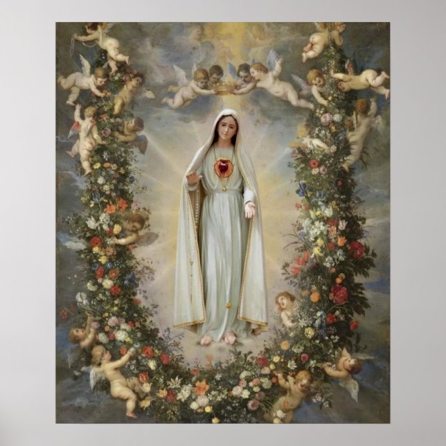 Immaculate Heart of Mary, Virgin Mary  Poster (Front)
