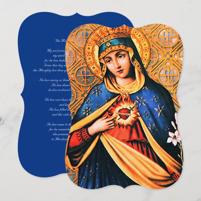 Immaculate Heart of Mary with Magnificat (Front/Back)