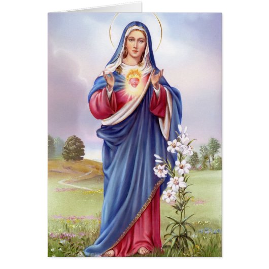 Immaculate heart of virgin Mary Cards (Front)