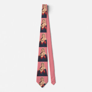 Immaculate Heart of Virgin Mary Catholic Art Neck Tie