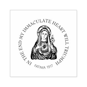 Immaculate Heart of Virgin Mary Catholic Religious Rubber Stamp