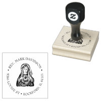 Immaculate Heart of Virgin Mary Catholic Religious Rubber Stamp